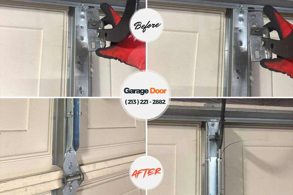 Before and after: garage door repair Victory Lakes, NJ